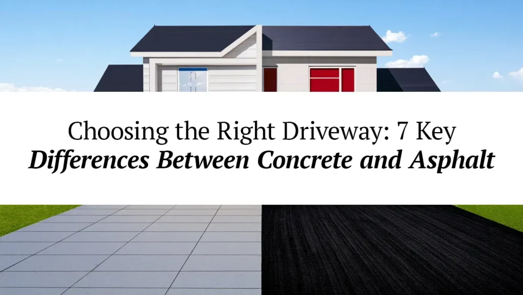Choosing the Right Driveway: 7 Key Differences Between Concrete and Asphalt