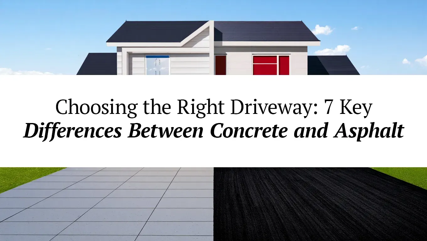Choosing the Right Driveway: 7 Key Differences Between Concrete and Asphalt