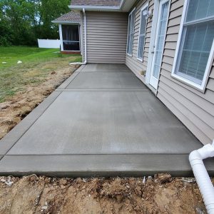 Concrete flatwork and patio installation in Innisfil